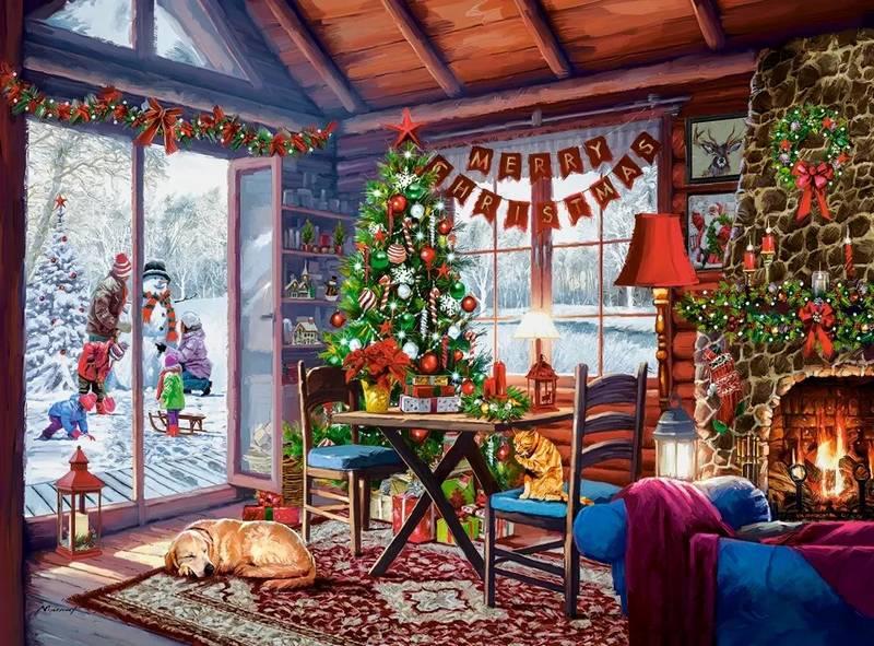 Castorland - Christmas Cottage - 2000 Piece Jigsaw Puzzle
