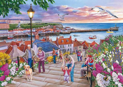 House of Puzzles - 199 Steps Whitby - 150 Piece Mini Jigsaw Puzzle in a Tube