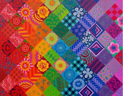 House of Puzzles - Patchwork Rainbow - 150 Piece Mini Jigsaw Puzzle in a Tube