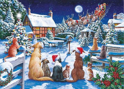 House of Puzzles - Santa Paws - 150 Piece Mini Jigsaw Puzzle in a Tube