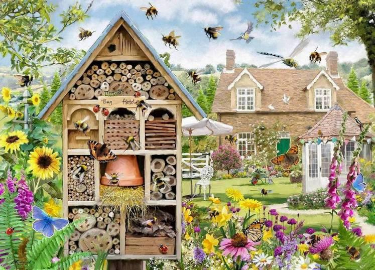 House of Puzzles - Bee Hotel - 1000 Piece Jigsaw Puzzle