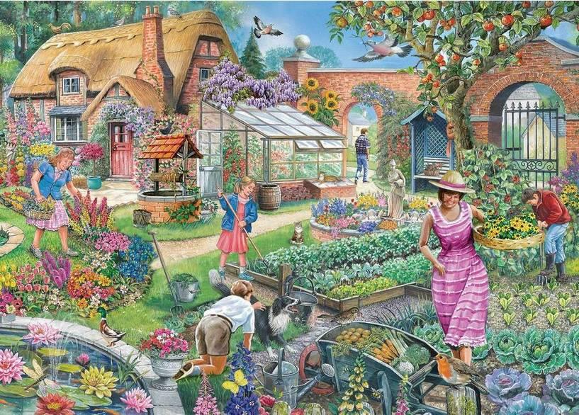 House of Puzzles - Pretty Potager No 29  - Find the Difference - 1000 Piece Jigsaw Puzzle