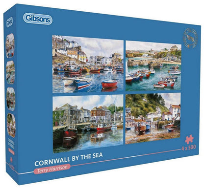 Gibsons - Cornwall by the Sea - 4 x 500 Piece Jigsaw Puzzle