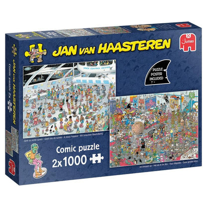 Jan Van Haasteren - Give us Some Space & All Dressed Up - 2 x 1000 Piece Jigsaw Puzzle