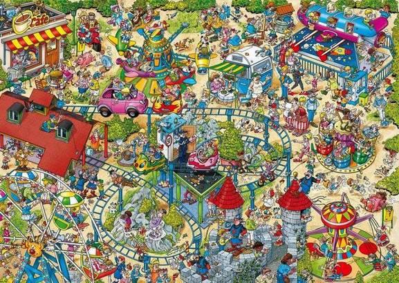 Ravensburger - Rays Comic Series - Holiday Resort No 4 - The Amusement Park - 1000 Piece Jigsaw Puzzle