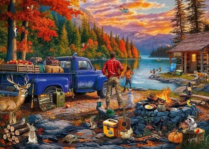 Ravensburger - Sunset Lake - 300XL Piece Jigsaw Puzzle