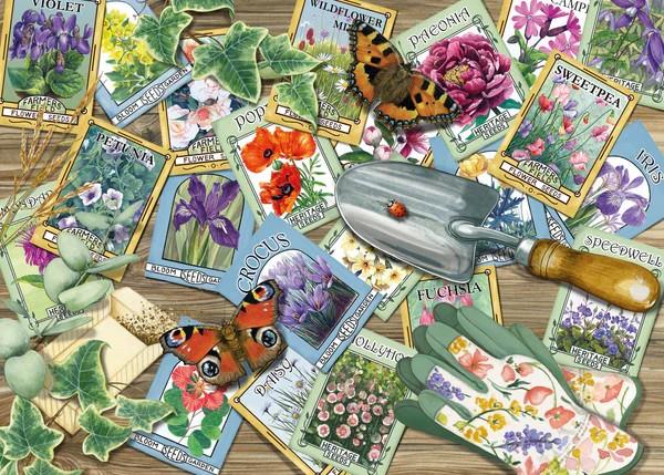 Otter House - Flower Seed Packets - 1000 Piece Jigsaw Puzzle
