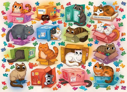 Cobble Hill - Cats v Puzzles - 1000 Piece Jigsaw Puzzle
