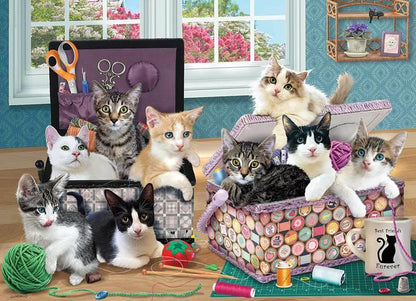 Cobble Hill - Crafty Kittens - 500 Piece Jigsaw Puzzle