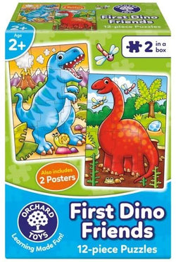 Orchard Toys - First Dino Friends - 2 in a Box Jigsaw Puzzle