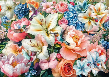 Schmidt - Flowers in Pastel - 1000 Piece Jigsaw Puzzle