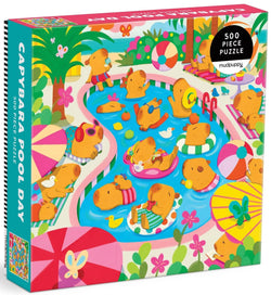 Galison - Capybara Pool Day - 500 Piece Jigsaw Puzzle