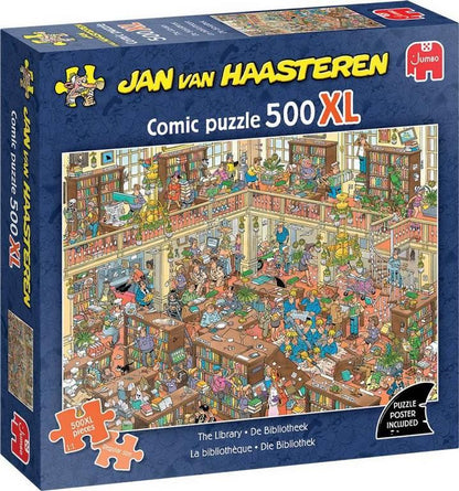 Jan Van Haasteren - The Library - 500XL Piece Jigsaw Puzzle