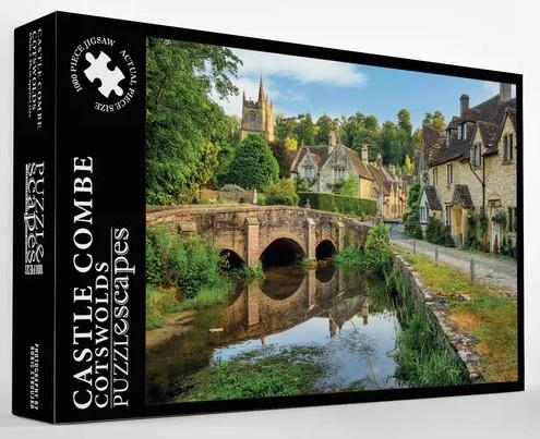 Puzzlescapes - Castle Combe Cotswolds - 1000 Piece Jigsaw Puzzle