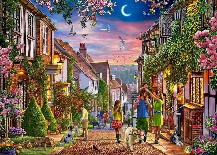 House of Puzzles - Mermaid Street - 1000 Piece Jigsaw Puzzle