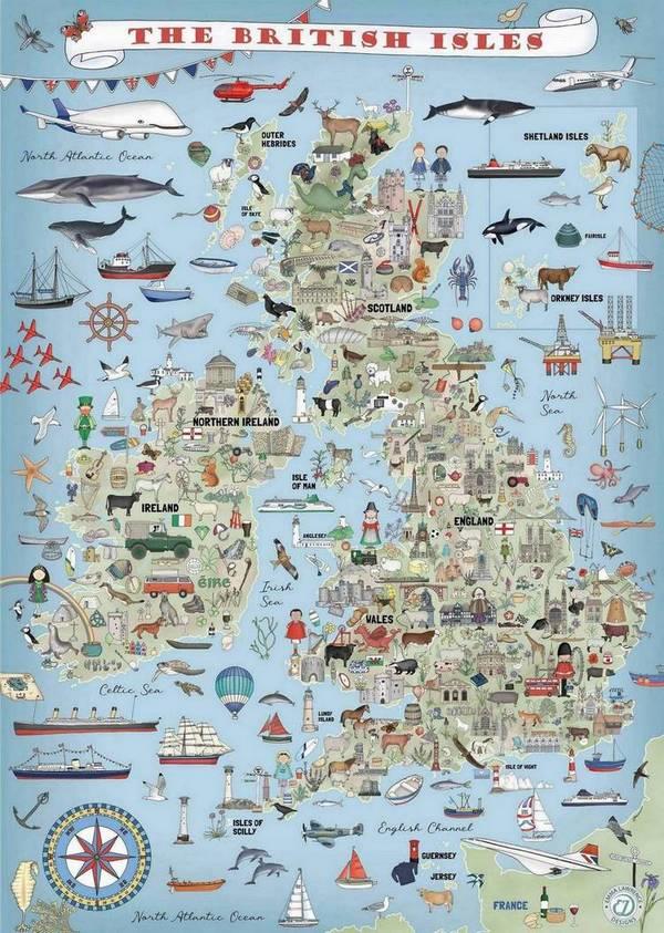 House of Puzzles - The British Isles - 1000 Piece Jigsaw Puzzle