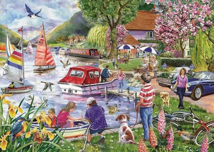 House of Puzzles - Waterside Inn - 500XL Piece Jigsaw Puzzle