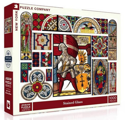 New York Puzzle Company - Stained Glass - 1000 Piece Jigsaw Puzzle