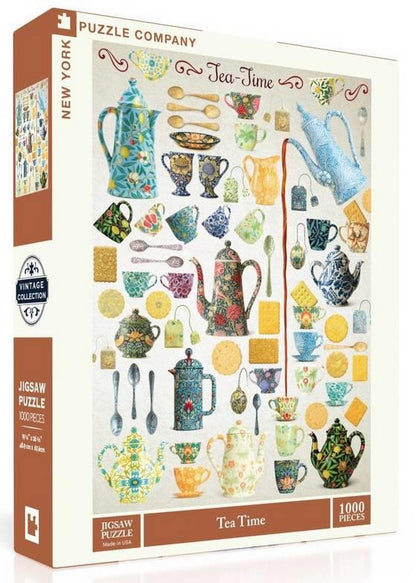 New York Puzzle Company - Tea Time - 1000 Piece Jigsaw Puzzle
