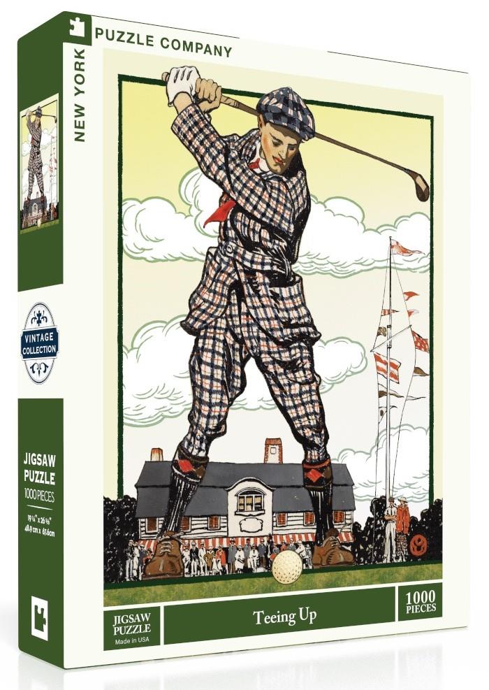New York Puzzle Company - Teeing up - 1000 Piece Jigsaw Puzzle