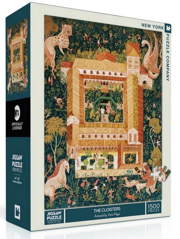 New York Puzzle Company - The Cloisters - 1500 Piece Jigsaw Puzzle