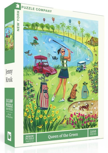 New York Puzzle Company - Queen of the Green - 500 Piece Jigsaw Puzzle