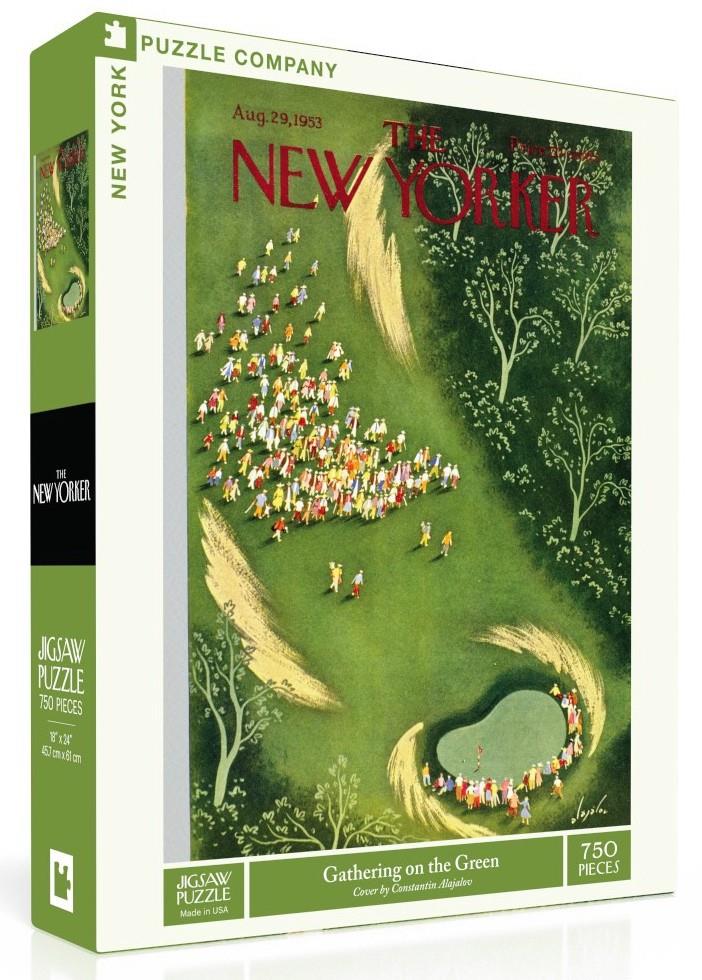 New York Puzzle Company - Gathering on the Green - 750 Piece Jigsaw Puzzle