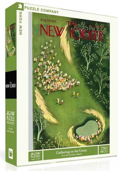 New York Puzzle Company - Gathering on the Green - 750 Piece Jigsaw Puzzle