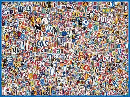 White Mountain - USA Word Map - 500 Piece Jigsaw Puzzle