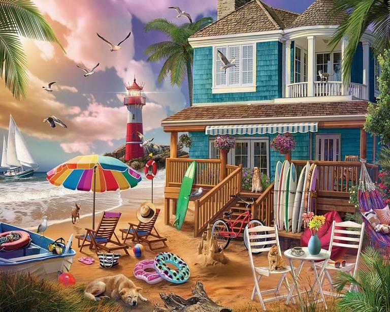White Mountain - On The Beach - 1000 Piece Jigsaw Puzzle