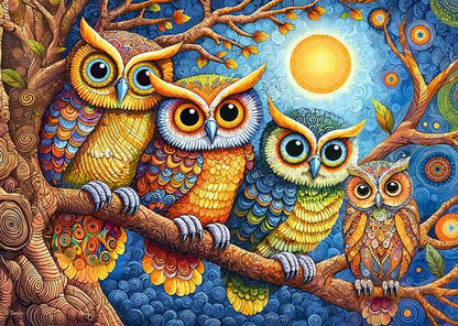 CherryPazzi - Moonlight Owls - 500 Piece Jigsaw Puzzle