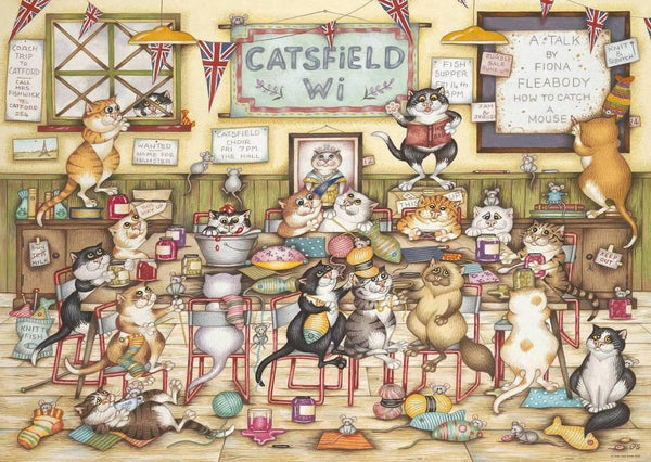 Ravensburger - Crazy Cats - At the WI - 1000 Piece Jigsaw Puzzle