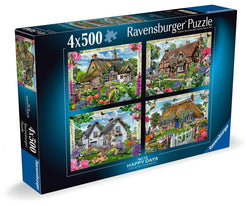 Ravensburger - Happy Days No 10 - Country Gardens - 4 x 500 Piece Jigsaw Puzzle