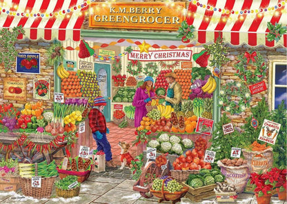Falcon de Luxe - Festive Greengrocers - 1000 Piece Jigsaw Puzzle