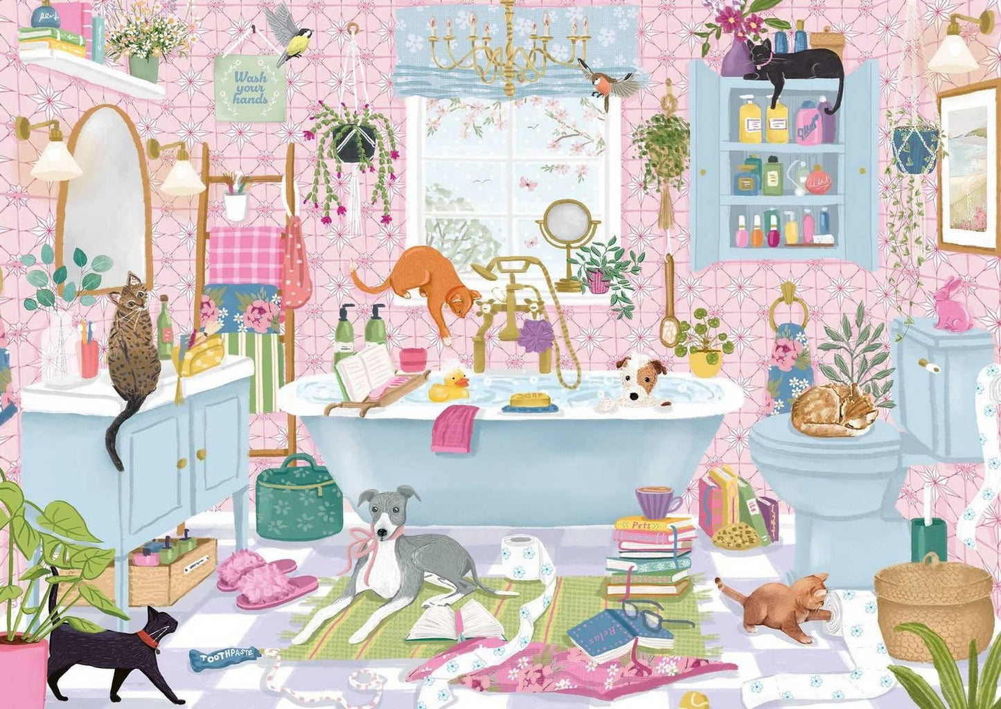 Falcon de Luxe - Tails in the Tub - 1000 Piece Jigsaw Puzzle