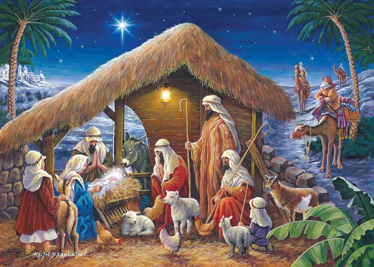 House of Puzzles - Away in a Manger - 1000 Piece Jigsaw Puzzle