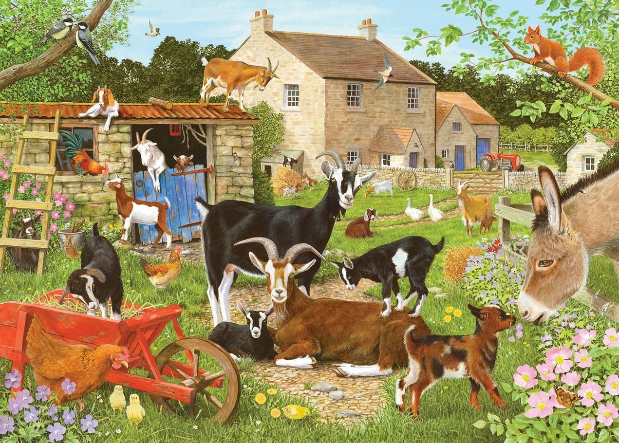 House of Puzzles - Nanny, Billy & the Kids - 500XL Piece Jigsaw Puzzle