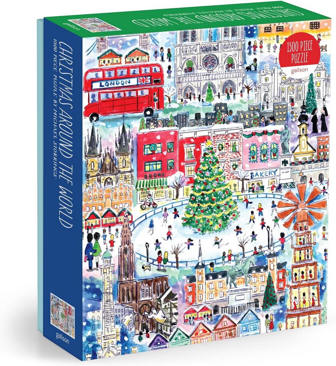Galison - Michael Storrings - Christmas Around the World - 1500 Piece Jigsaw Puzzle