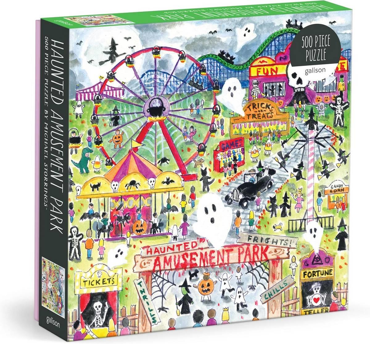 Galison - Michael Storrings - Haunted Amusement Park - 500 Piece Jigsaw Puzzle
