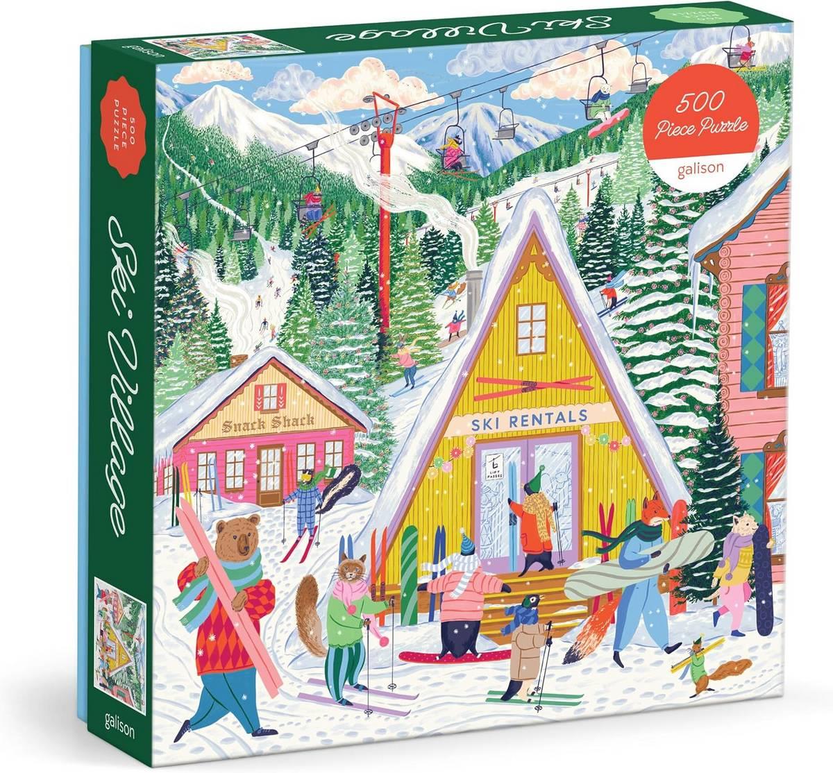 Galison - Ski Village - 500 Piece Jigsaw Puzzle