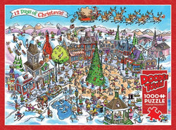 Cobble Hill - Doodletown - 12 Days of Christmas  - 1000 Piece Jigsaw Puzzle