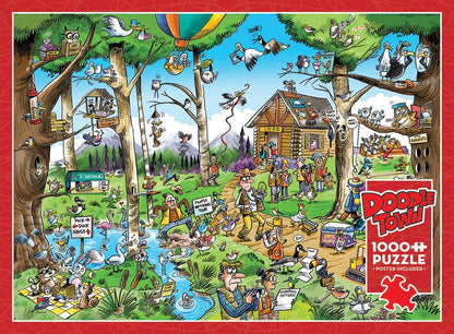 Cobble Hill - Doodletown - Birdwatcher's Paradise  - 1000 Piece Jigsaw Puzzle