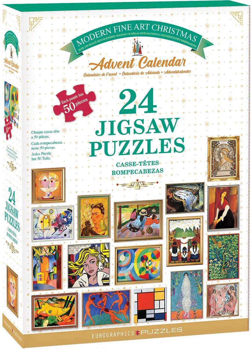 Eurographics Modern Fine Art - Advent Calendar, 24 × 50 pieces jigsaw puzzle