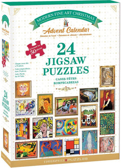 Eurographics Modern Fine Art - Advent Calendar, 24 × 50 pieces jigsaw puzzle