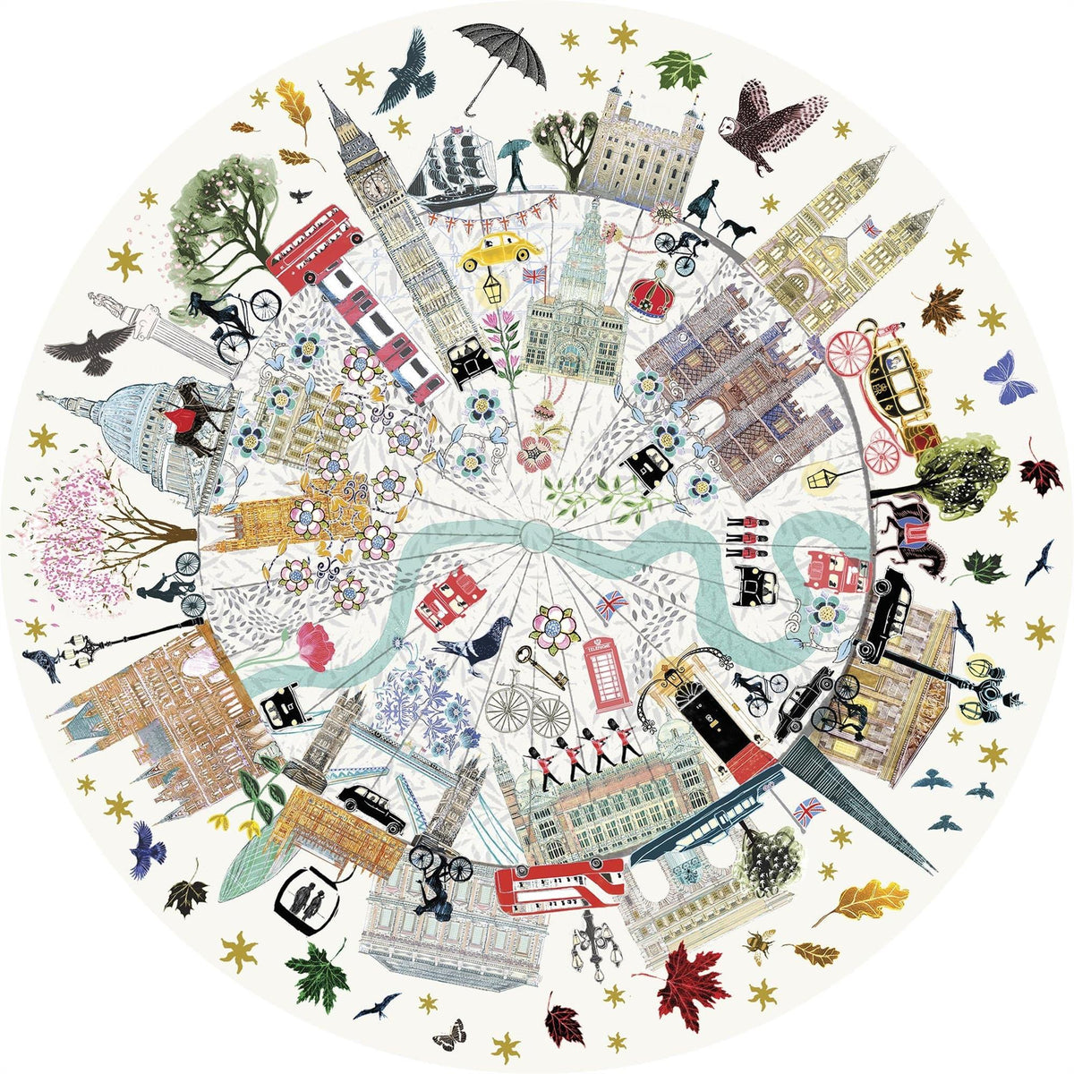 Gibsons - London Buildings - 500 Piece Circular Jigsaw Puzzle