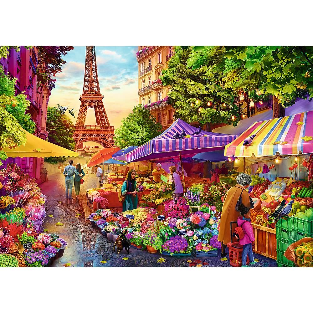 Trefl - Tea Time - Flower Market Paris - 1000 Piece Jigsaw Puzzle