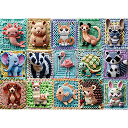 Trefl - Tea Time - Crochet Animals - 1000 Piece Jigsaw Puzzle