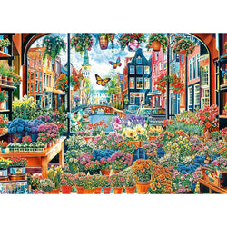 Trefl - Flower Shop in Amsterdam - 2000 Piece Jigsaw Puzzle