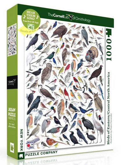 New York Puzzle Company Birds of Eastern & Central North America, 1000-piece jigsaw puzzle box front