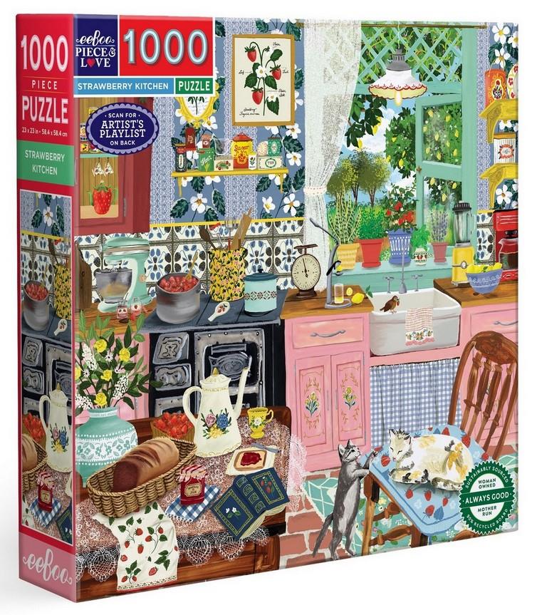 Eeboo - Strawberry Kitchen - 1000 Piece Jigsaw Puzzle